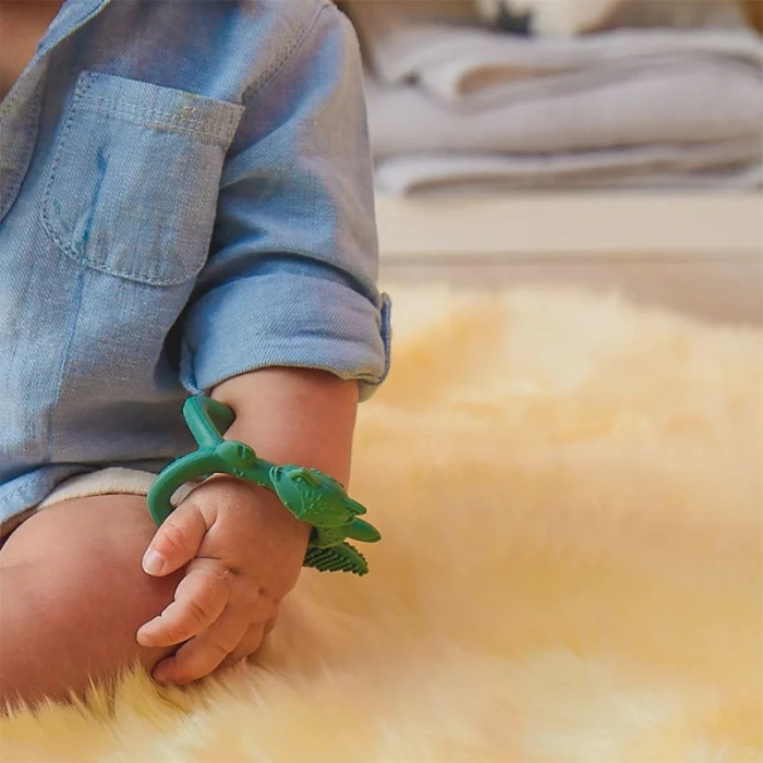 b.box Wrist Teether Sage, Soft Silicone