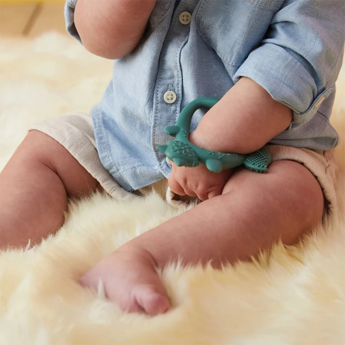 b.box Wrist Teether Sage, Soft Silicone