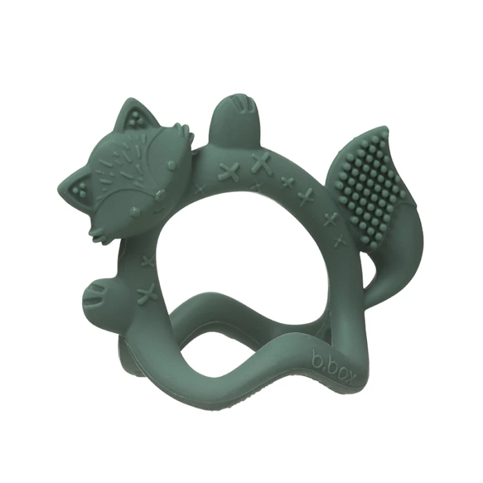 b.box Wrist Teether Sage, Soft Silicone