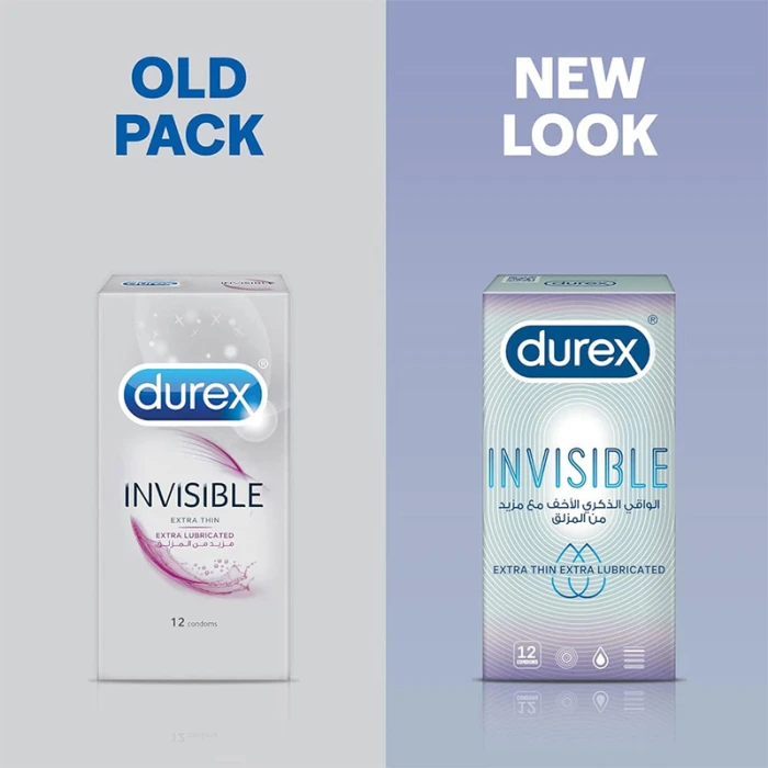 Durex Invisible Extra Lubricated Condom 12's LRC-5052197052350-0
